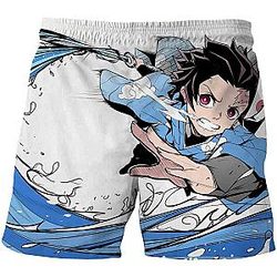 Demon Slayer Anime 3D Print Men Swimming Trunks Swimwear Shorts Beachwear Men Beach Shorts Swimsuit Surf Board Quick Dry Briefs