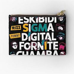 Skibidi Rizz Sigma POMNI Fornite Chamba Tax Zipper Pouch