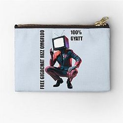 TV Sigma Rizz Fanum Gyatt Zipper Pouch