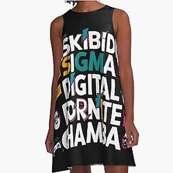 Skibidi Sigma A-Linie Kleid
