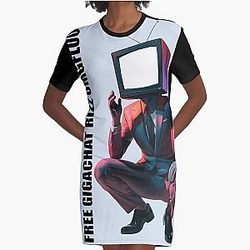 TV sigma rizz tax Graphic T-Shirt Kleid