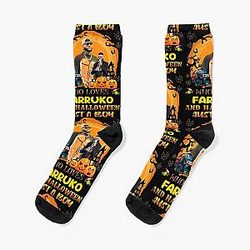 A Boy Who Loves Farrukoo Halloween Socks