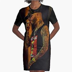 Farruko Tattoo Aesthetic T-Shirt Dress