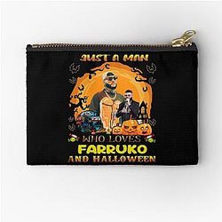 Just a Man Who Loves Halloween Zipper Pouch