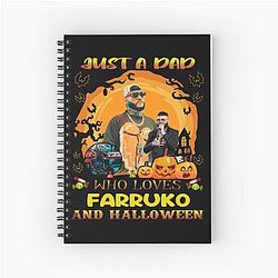 A Dad Who Loves Farrukhoo and Halloween Spiral Notebook