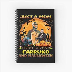A Mom Who Loves Farruko  Halloween Spiral Notebook