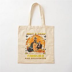 A Mom Who Loves Farruko And Halloween Cotton Tote Bag