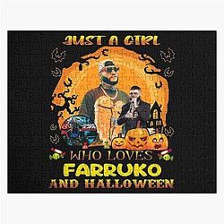 A Girl Who Loves Farruko and Halloween Jigsaw Puzzle