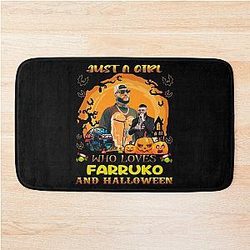 A Girl Who Loves Farrukoo Halloween Bath Mat