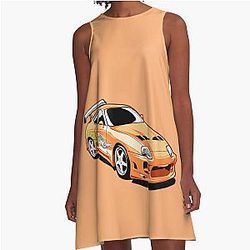 Brian's toyota supra from fast and furious A-Line Dress