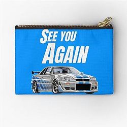 See you Again  fast and furious R34 GTR  Zipper Pouch