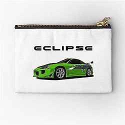 Green 1995 Eclipse From Fast and Furious Front Zipper Pouch