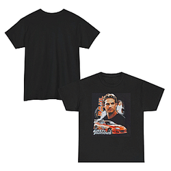 Paul Walker and His Car DTNK1504 Fast And Furious T-Shirts
