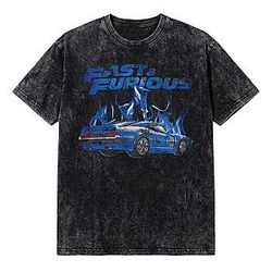 Blue Flames TTPM2004 Washed Fast And Furious T-Shirts