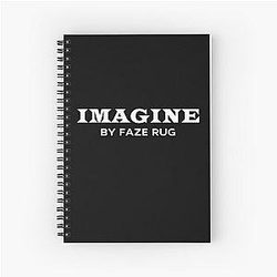 Faze Rug Merch Imagine By Faze Rug Spiral Notebook