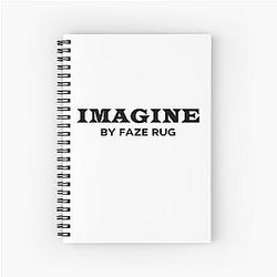 Faze Rug Merch Imagine By Faze Rug Spiral Notebook
