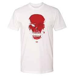 The Walking Dead Merch - Red Skull TWD White Classic T-Shirt