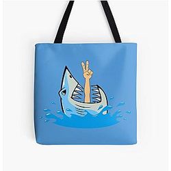 Fear Street Bags - Fear Street Shark All Over Print Tote Bag RB0309