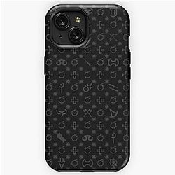 FFXIV Job Icons [clean black patternsticker set] iPhone Tough Case