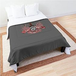 FFXIV Black Mage - Paradox (Dark Red & White) Throw Blanket