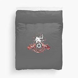 FFXIV Ninja - Ten Chi Jin (Red & White) Duvet Cover
