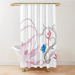 FFXIV White Mage Job Mat Shower Curtain