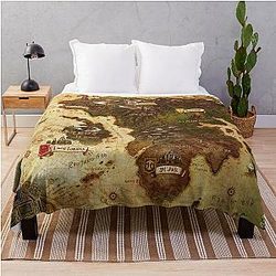 Eorzea FFXIV Map Throw Blanket