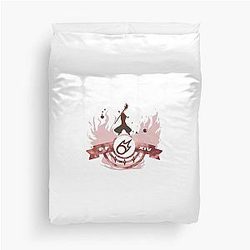 of FFXIV Black Mage - Paradox (Red & Grey) Duvet Cover