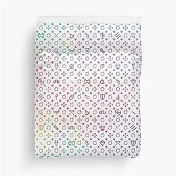 FFXIV Job Icons [classic fantasy ombre patternsticker set] Duvet Cover