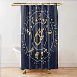 Final Fantasy XIV Black Mage Shower Curtain