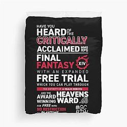 Great Community by the way GCBTW Promo  MMO FF14 FFXIV Duvet Cover