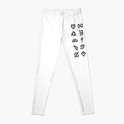FFXIV Job Icons [clean black pattern set] Leggings