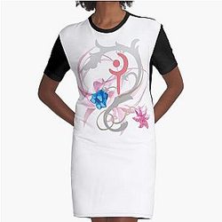 FFXIV White Mage Job Mat Graphic T-Shirt Dress