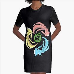 FFXIV Summoner - Carbuncles Graphic T-Shirt Dress