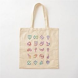 FFXIV Job Icons [classic fantasy ombre patternsticker set] Cotton Tote Bag