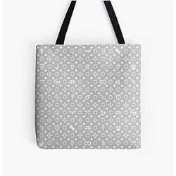FFXIV Job Icons [clean white patternsticker set] All Over Print Tote Bag