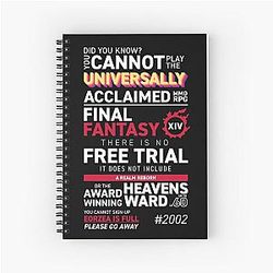 Eorzea is FULL - MMO FF14 FFXIV Spiral Notebook