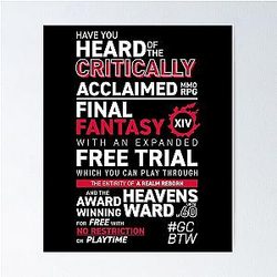 Great Community by the way GCBTW Promo - MMO FF14 FFXIV Poster