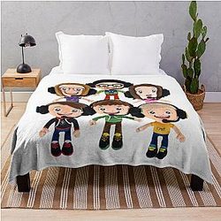 FGTeeV Blanket - HAPPY FGTeeV  - FAMILY PLUSHIE BUNDLE (2022) Throw Blanket RB2709