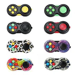 Antistress Toy Fidget Pad Rainbow Handle Fidget Toy Classic Controller Game Pad Fidget Focus Toy Adhd Anxiety And Stress Relief