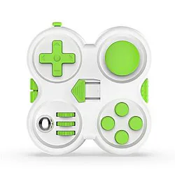White Green Fidget Pad Controller 12 Features for Stress Relief