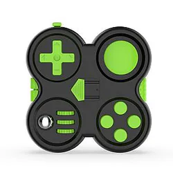 Black Green Fidget Pad Controller 12 Features for Stress Relief