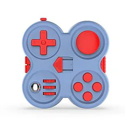 Blue Red Fidget Pad Controller 12 Features for Stress Relief