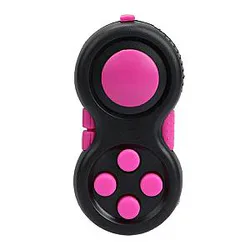 Pink Black Fidget Pad Controller 8 Features for Stress Relief