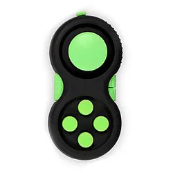 Green Black Fidget Pad Controller 8 Features for Stress Relief