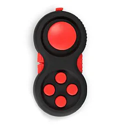 Red Black Fidget Pad Controller 8 Features for Stress Relief