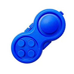 Blue Fidget Pad Controller 8 Features for Stress Relief