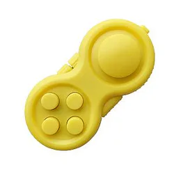 Yellow Fidget Pad Controller 8 Features for Stress Relief