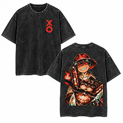 XO Vintage PTTT219 Washed  Fire Force T-Shirt