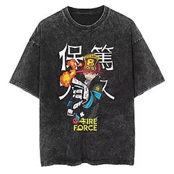 Shinra Kusakabe PTTT219 Washed  Fire Force T-Shirt